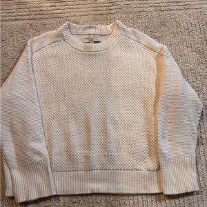 LOFT Women's Textured White Sweater